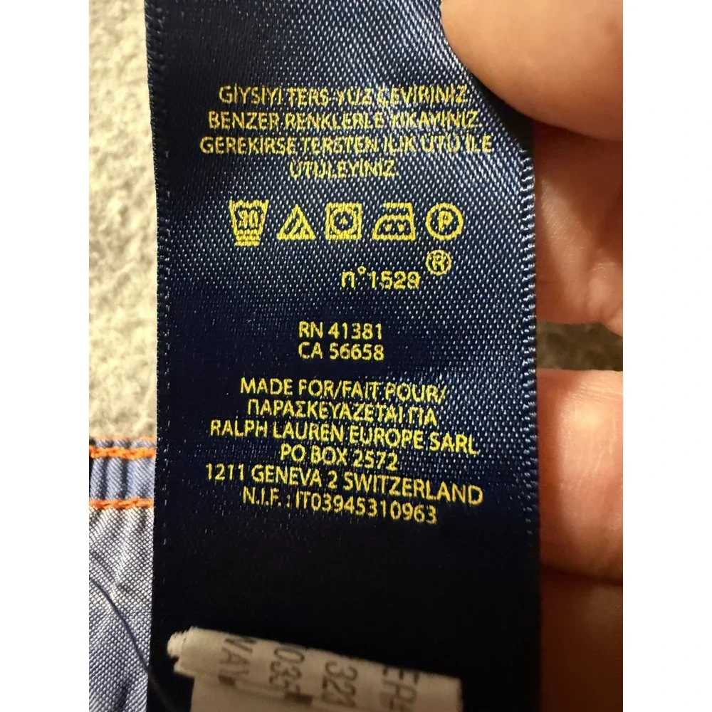 Polo Ralph Lauren Youth XL 18/20 Solid Traveler Short Swim Bottom Trunks Orange